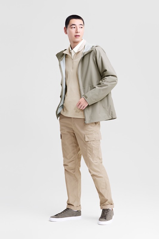 棉質直筒工裝長褲-男