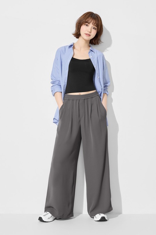 垂墜風寬褲-女