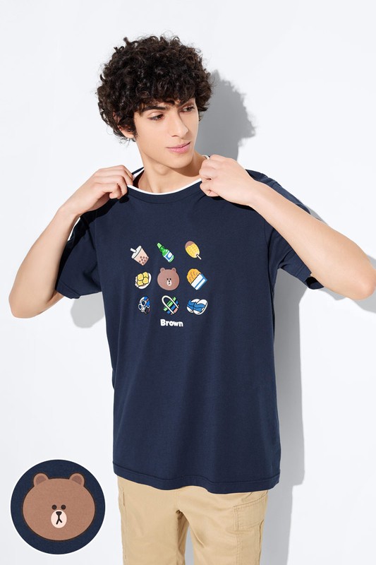 LINE FRIENDS印花T恤-05-男