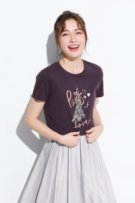 浪漫鐵塔印花T恤-女