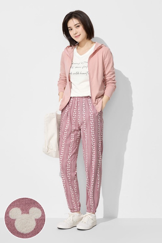 迪士尼系列竹節棉束口褲-女