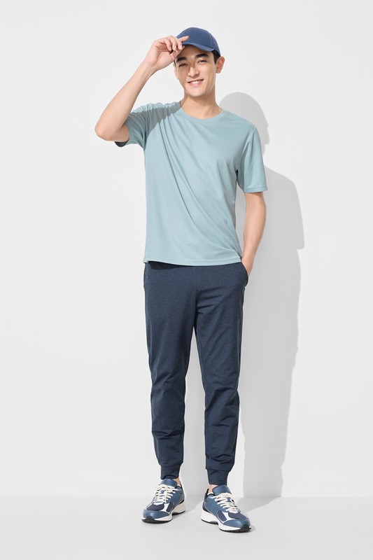 彈性運動束口褲-男