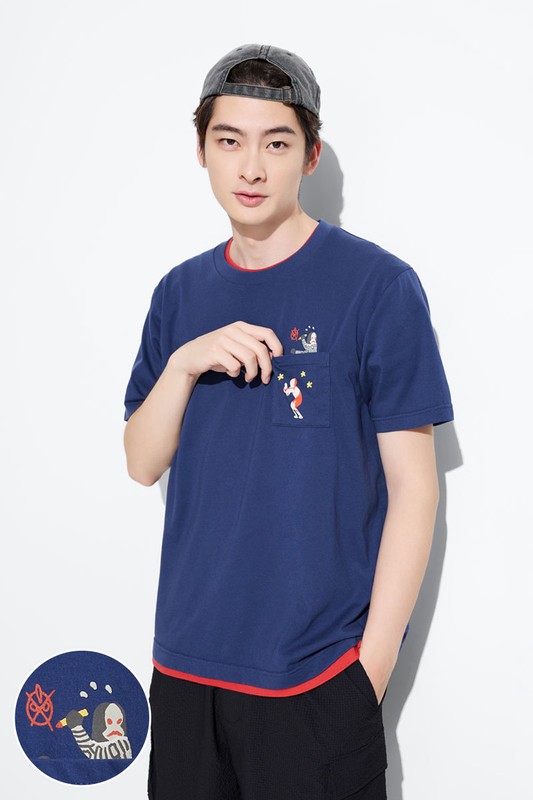 超人力霸王口袋印花T恤-10-男