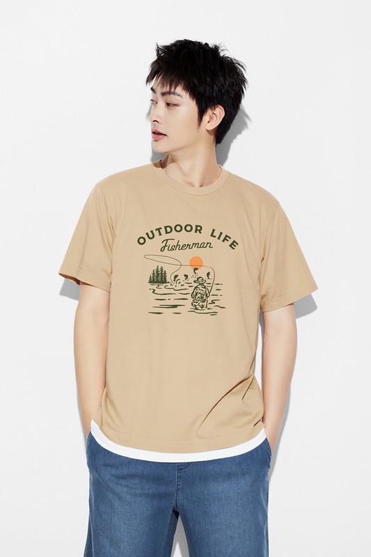 戶外休閒印花T恤-03-男