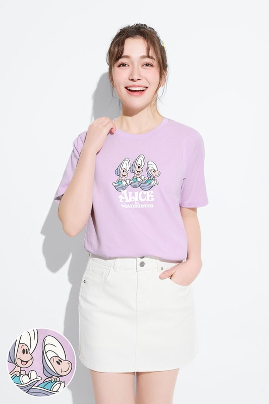 迪士尼系列寬版印花T恤-34-女
