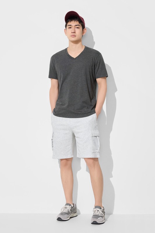 快乾棉V領T恤-男