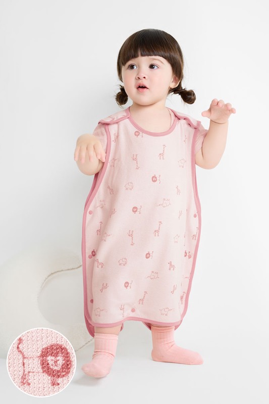 純棉動物印花薄款防踢背心-Baby