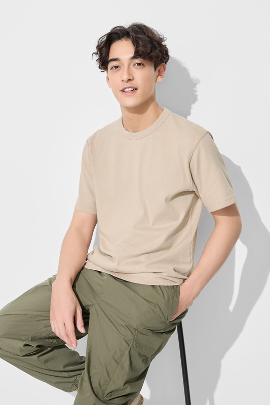 粗紡圓領T恤-男
