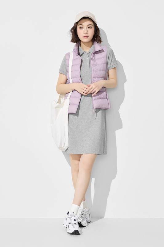 極輕羽絨立領背心-女