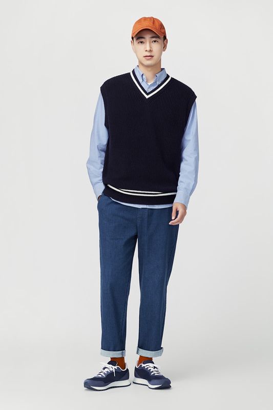 棉質九分牛仔褲-男