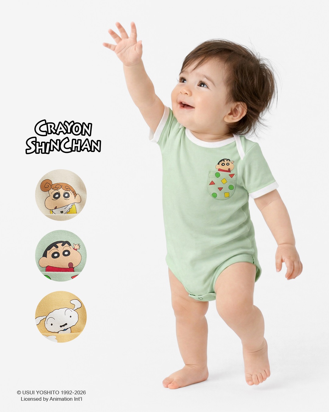 超人氣！蠟筆小新純棉包臀衣，親膚舒適